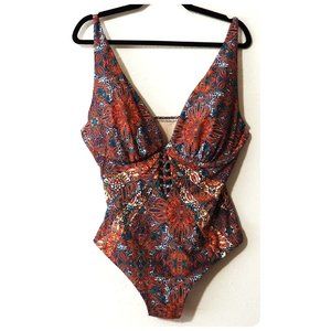Swimsuits For All Multicolor Floral One Piece